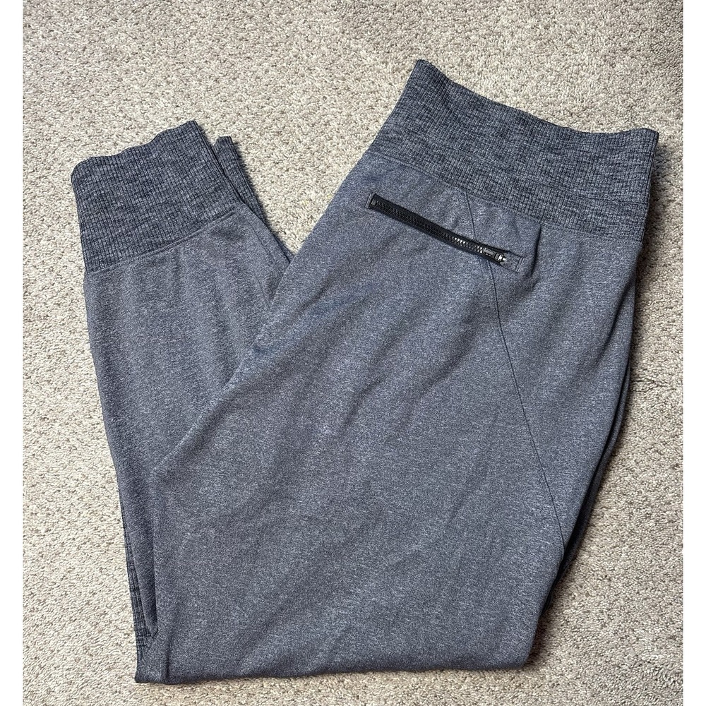 Athleta Womens XL Venice Jogger High Rise Athletic Workout Pants Gray Black